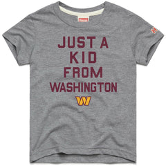 Washington Commanders  Homage Youth Just a Kid Tri-Blend T-Shirt