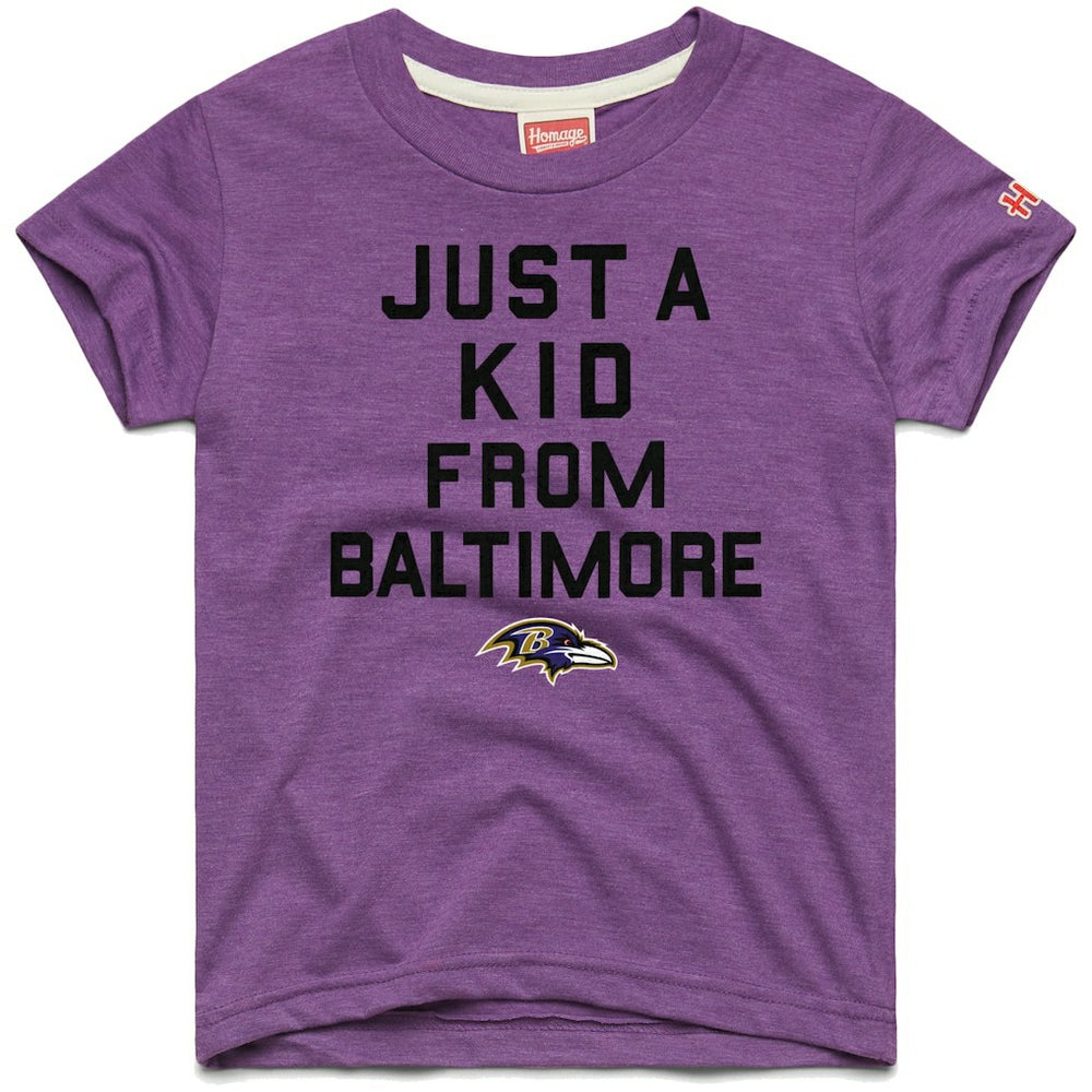 Baltimore Ravens  Homage Youth Just a Kid Tri-Blend T-Shirt