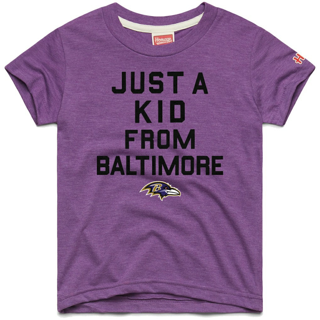 Baltimore Ravens  Homage Youth Just a Kid Tri-Blend T-Shirt