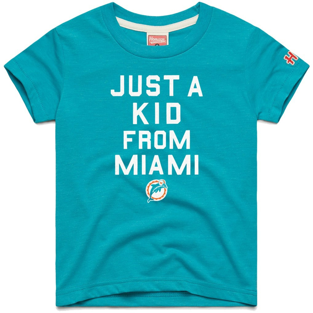 Miami Dolphins  Homage Youth Just a Kid Tri-Blend T-Shirt