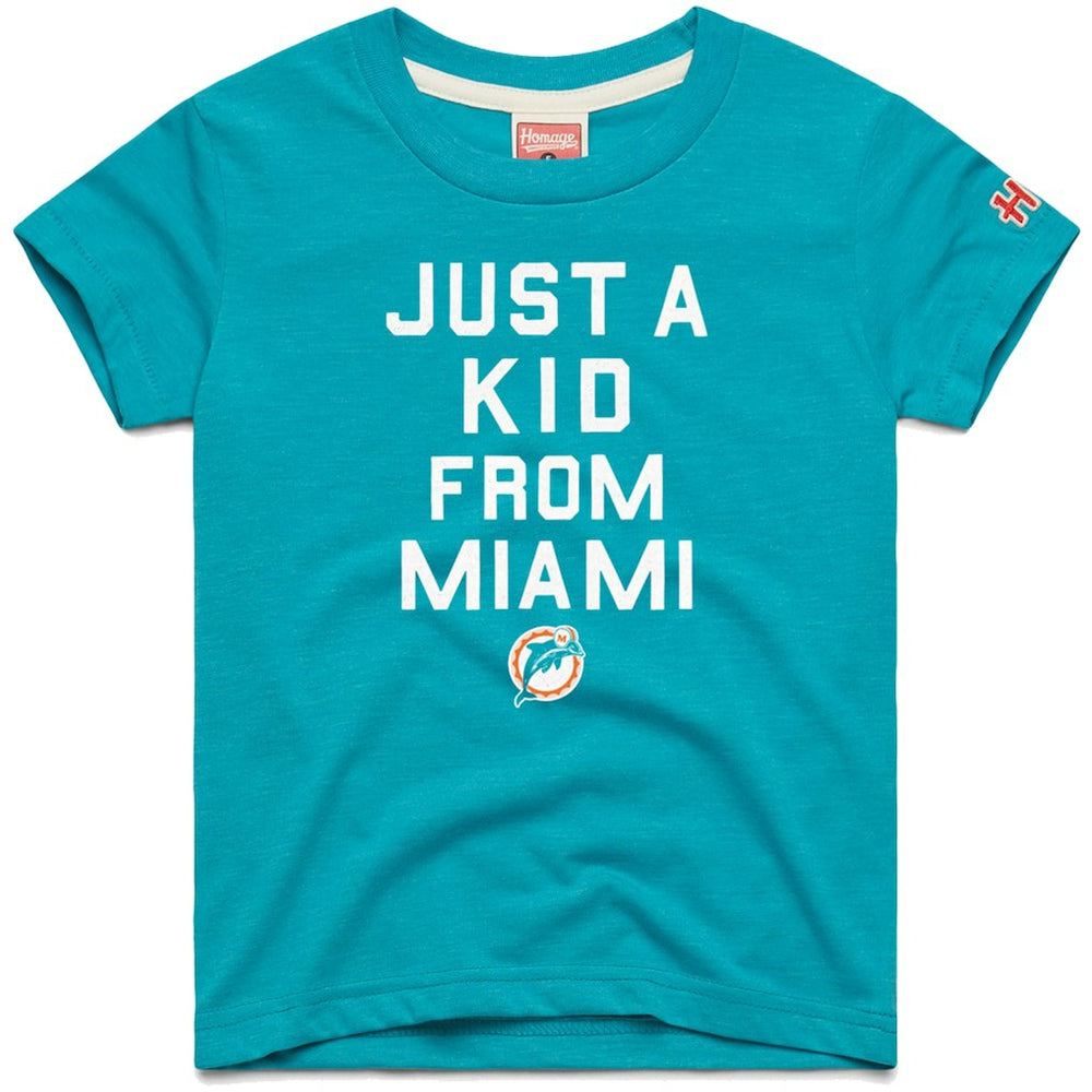 Miami Dolphins  Homage Youth Just a Kid Tri-Blend T-Shirt