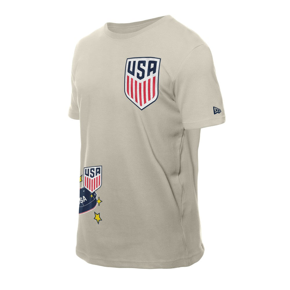 USMNT New Era Logo Select T-Shirt Light Beige - New Era