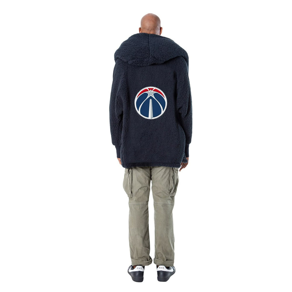 The Best Lounger in the World By Jill Martin Washington Wizards Unisex Navy Oversized Open-Front Hoodie Sweater shop On Sale