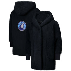 The Best Lounger in the World By Jill Martin Minnesota Timberwolves Unisex Navy Oversized Open-Front Hoodie Sweater discount Discount