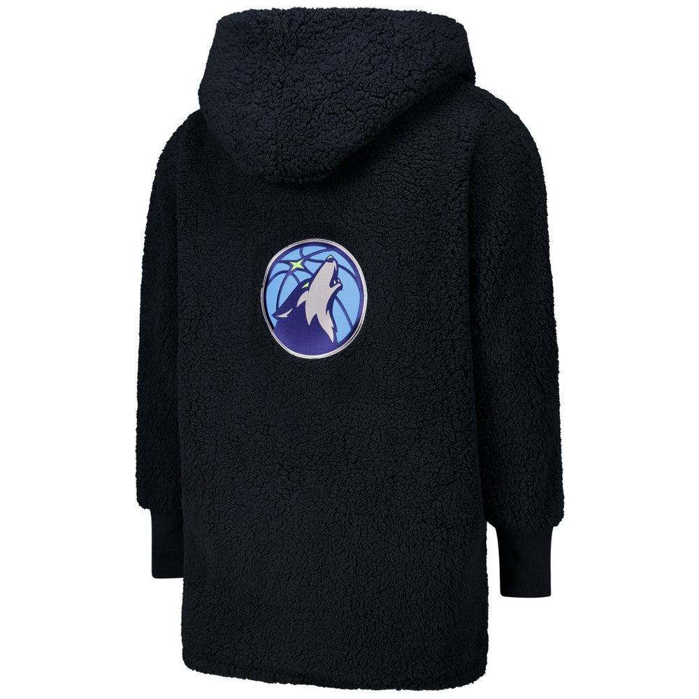 The Best Lounger in the World By Jill Martin Minnesota Timberwolves Unisex Navy Oversized Open-Front Hoodie Sweater discount Discount