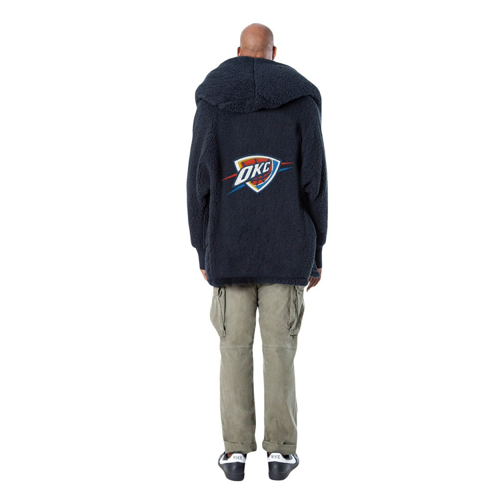 The Best Lounger in the World By Jill Martin Oklahoma City Thunder Unisex Navy Oversized Open-Front Hoodie Sweater cheap Discount