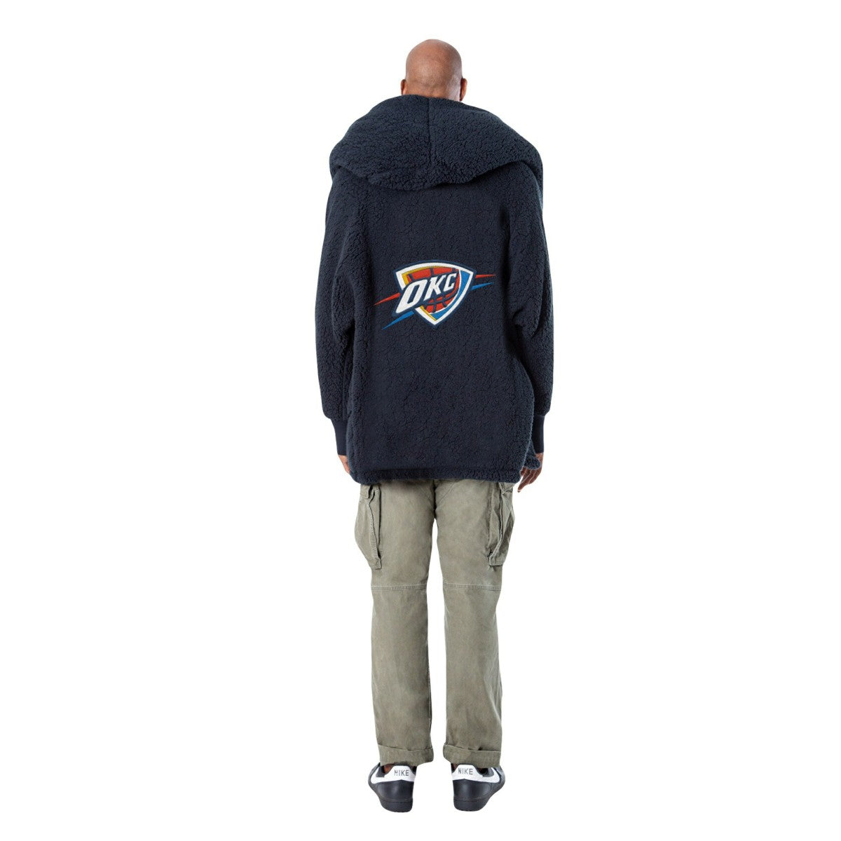 The Best Lounger in the World By Jill Martin Oklahoma City Thunder Unisex Navy Oversized Open-Front Hoodie Sweater cheap Discount
