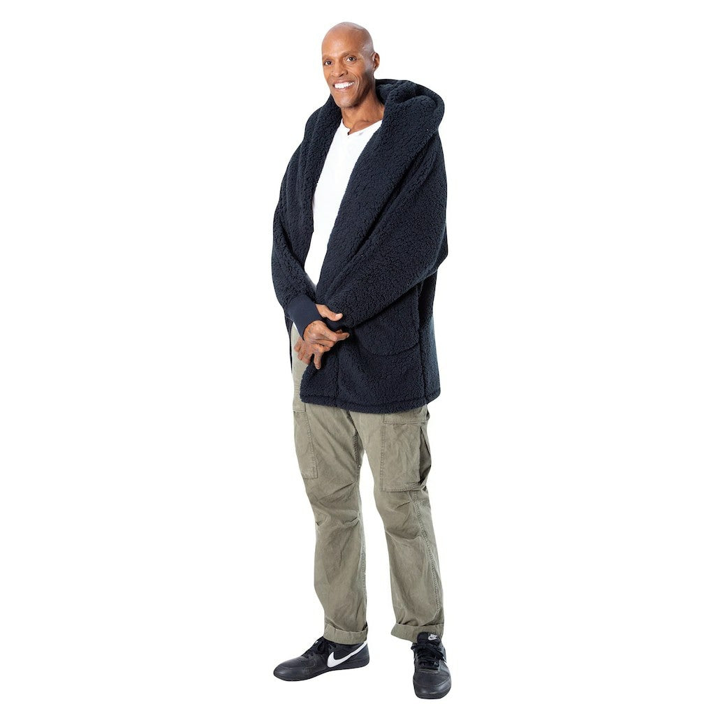 The Best Lounger in the World By Jill Martin Orlando Magic Unisex Black Oversized Open-Front Hoodie Sweater sale On Sale
