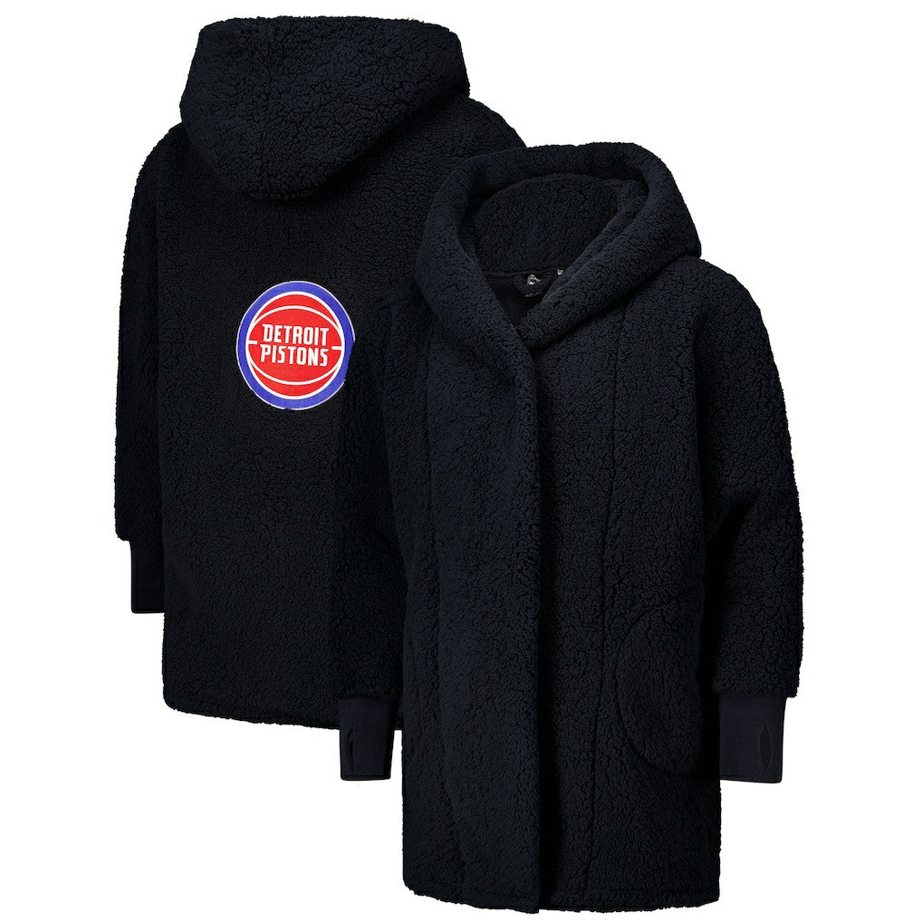 The Best Lounger in the World By Jill Martin Detroit Pistons Unisex Black Oversized Open-Front Hoodie Sweater cheap Online