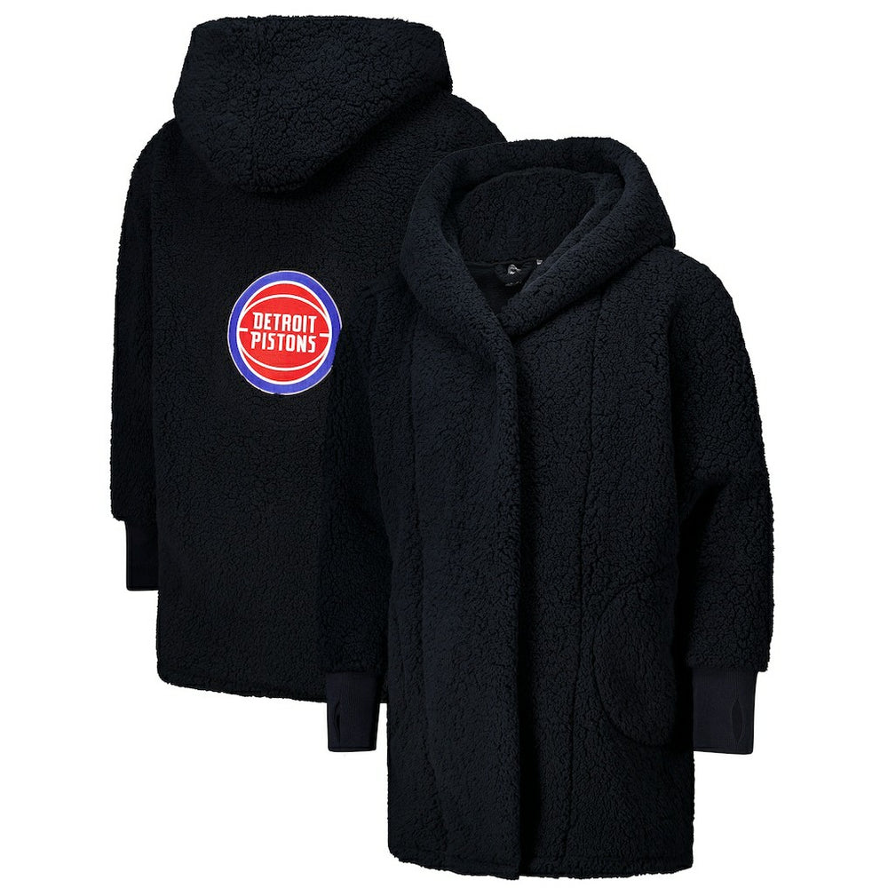 The Best Lounger in the World By Jill Martin Detroit Pistons Unisex Black Oversized Open-Front Hoodie Sweater cheap Online