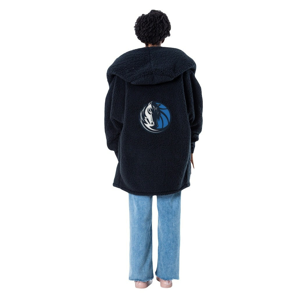 The Best Lounger in the World By Jill Martin Dallas Mavericks Unisex Black Oversized Open-Front Hoodie Sweater outlet Outlet