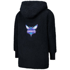 The Best Lounger in the World By Jill Martin Charlotte Hornets Unisex Black Oversized Open-Front Hoodie Sweater cheap Discount