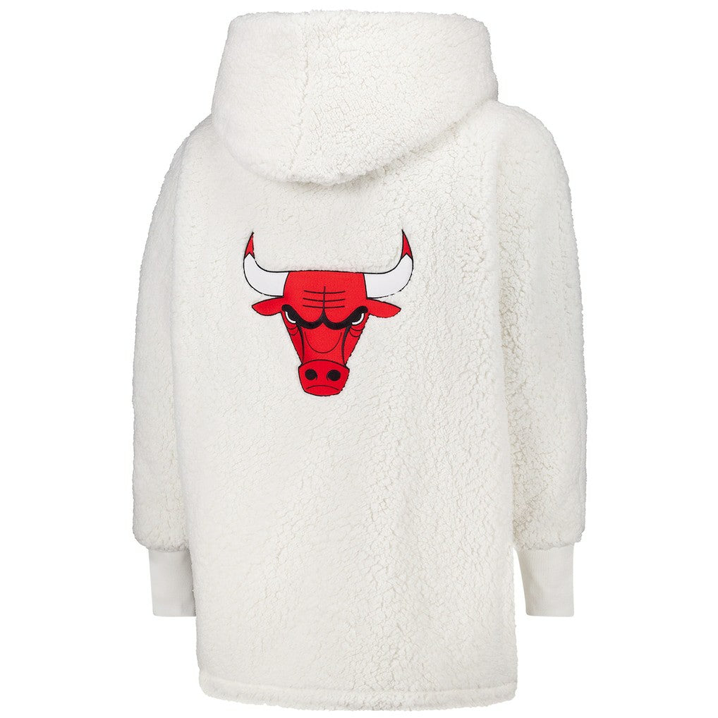 The Best Lounger in the World By Jill Martin Chicago Bulls Unisex Cream Oversized Open-Front Hoodie Sweater on sale New