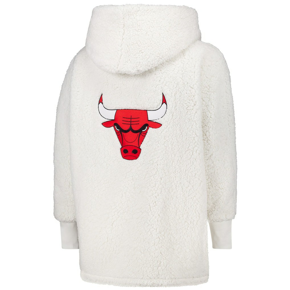 The Best Lounger in the World By Jill Martin Chicago Bulls Unisex Cream Oversized Open-Front Hoodie Sweater on sale New