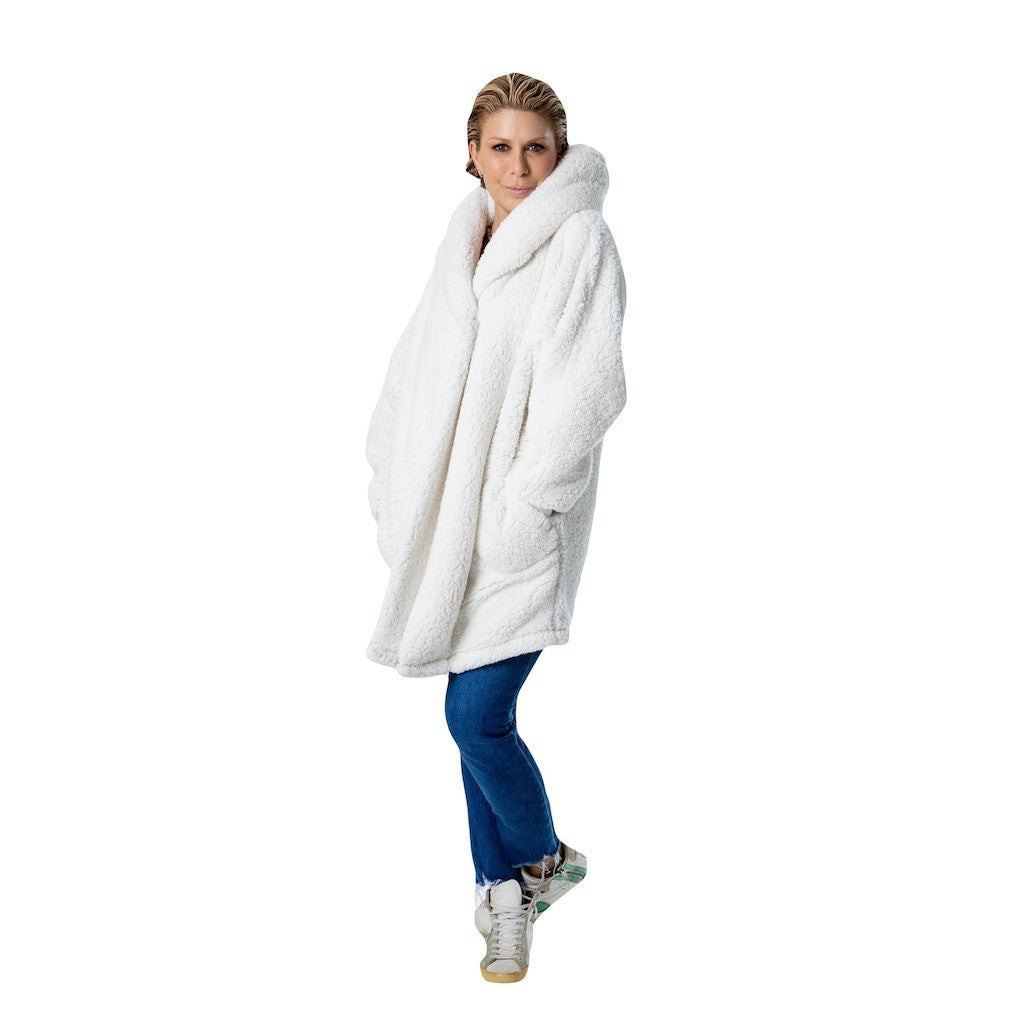 The Best Lounger in the World By Jill Martin Chicago Bulls Unisex Cream Oversized Open-Front Hoodie Sweater on sale New