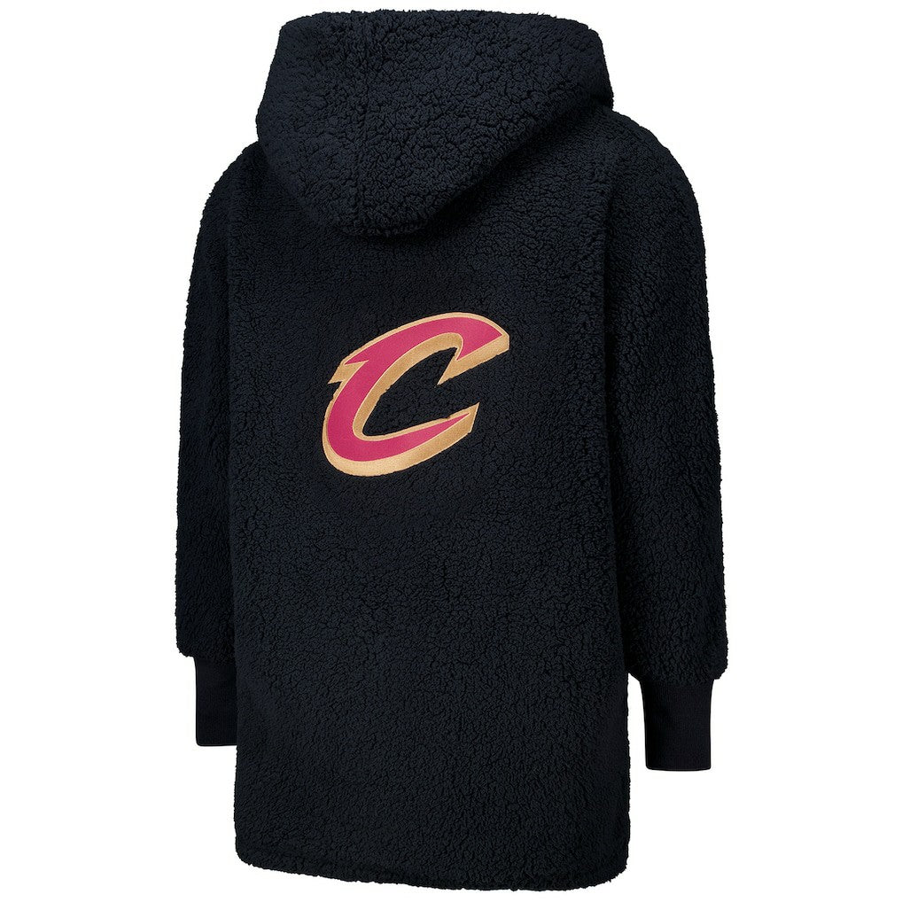 The Best Lounger in the World By Jill Martin Cleveland Cavaliers Unisex Black Oversized Open-Front Hoodie Sweater shop Outlet