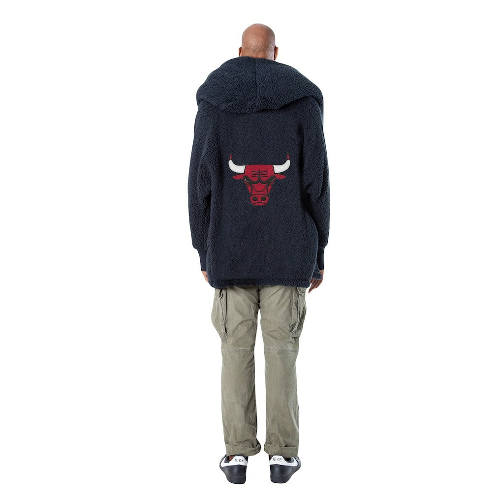 The Best Lounger in the World By Jill Martin Chicago Bulls Unisex Black Oversized Open-Front Hoodie Sweater cheap Online
