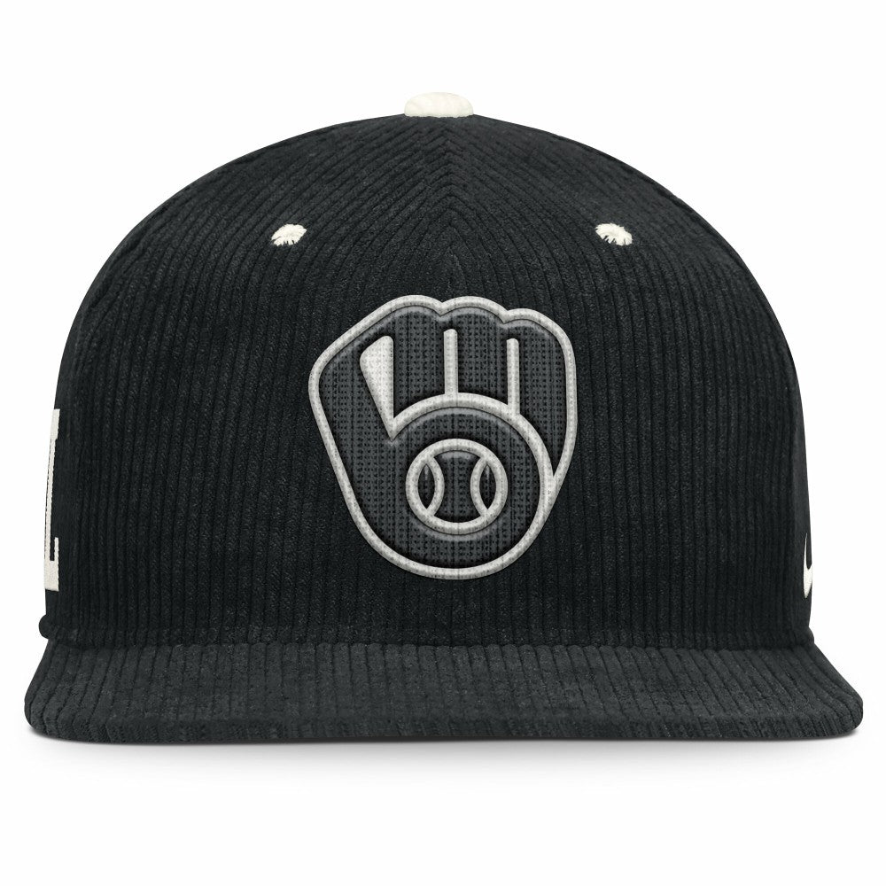 Milwaukee Brewers Nike Pro Corduroy Structured Snapback Hat | MLB Outlet