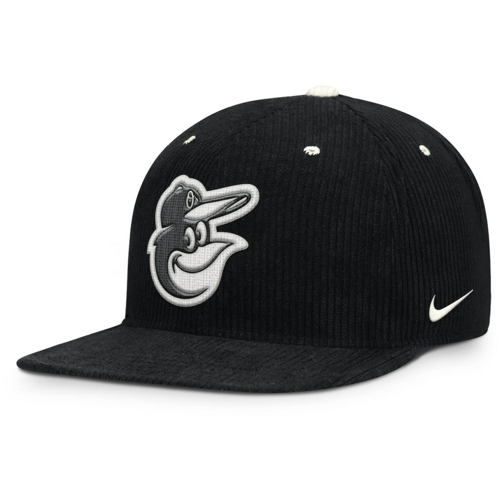 Baltimore Orioles Nike Pro Corduroy Structured Snapback Hat | MLB On Sale
