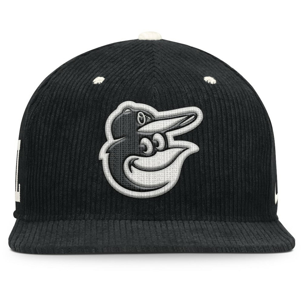 Baltimore Orioles Nike Pro Corduroy Structured Snapback Hat | MLB On Sale