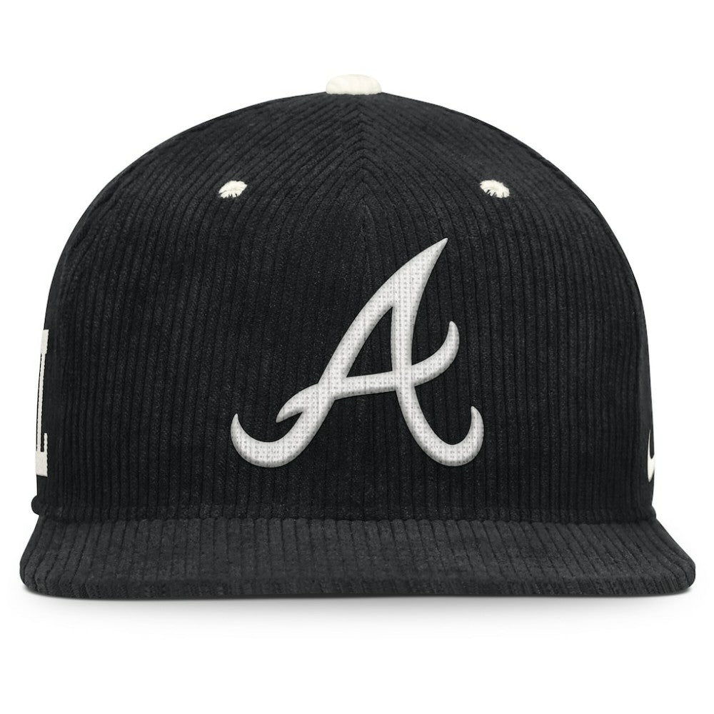 Atlanta Braves Nike Pro Corduroy Structured Snapback Hat | MLB Discount