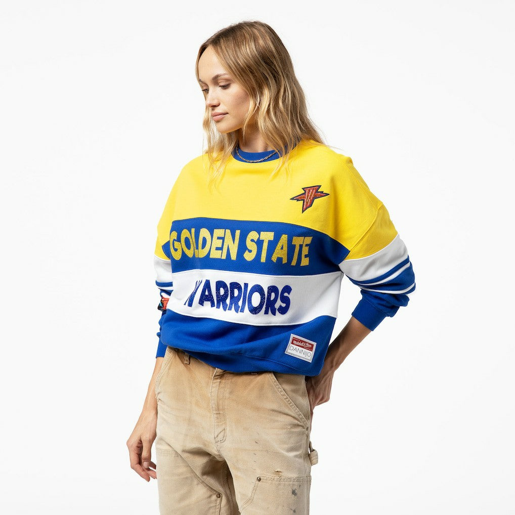 Golden State Warriors x DANNIJO Women's Blocked Pullover Sweatshirt sale Online