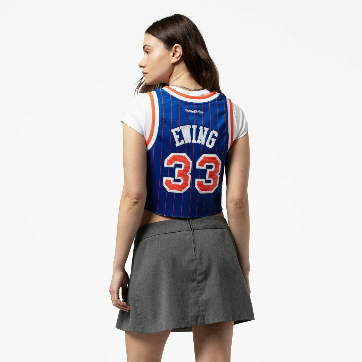 Patrick Ewing New York Knicks x DANNIJO Women's Fashion Cropped Basketball Jersey On Sale