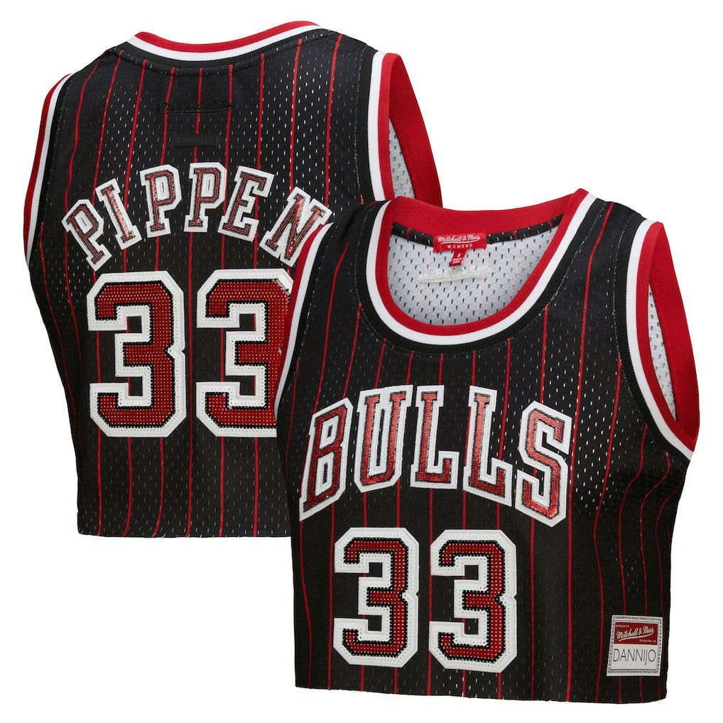 Scottie Pippen Chicago Bulls x DANNIJO Women's Fashion Cropped Basketball Jersey sale On Sale