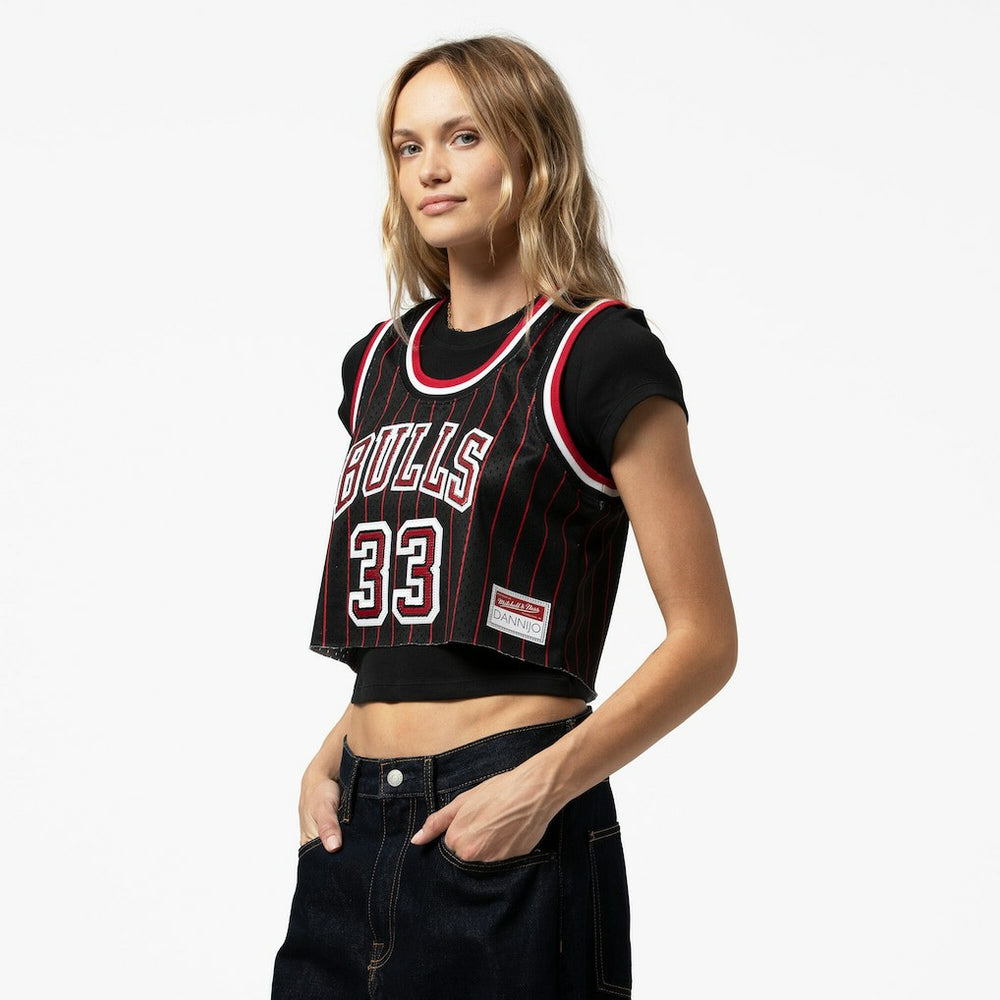 Scottie Pippen Chicago Bulls x DANNIJO Women's Fashion Cropped Basketball Jersey sale On Sale