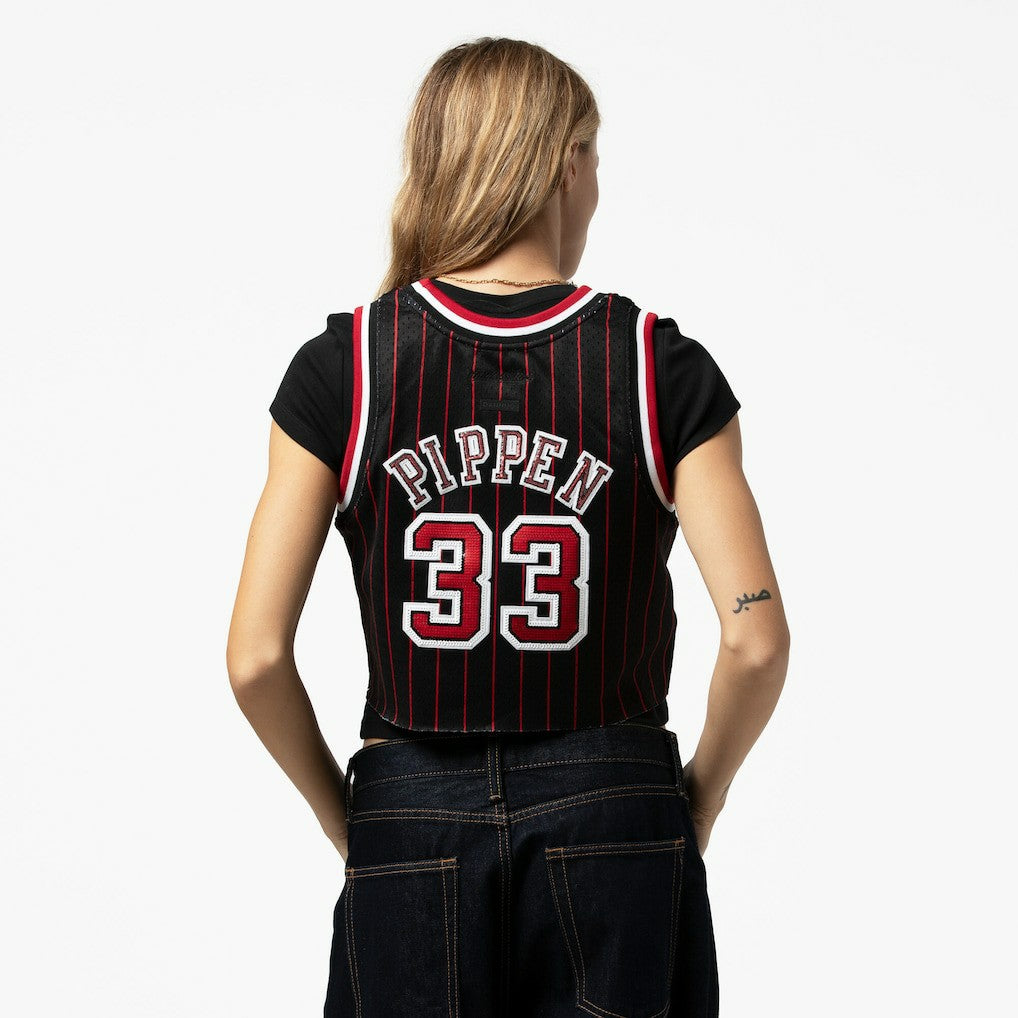 Scottie Pippen Chicago Bulls x DANNIJO Women's Fashion Cropped Basketball Jersey sale On Sale