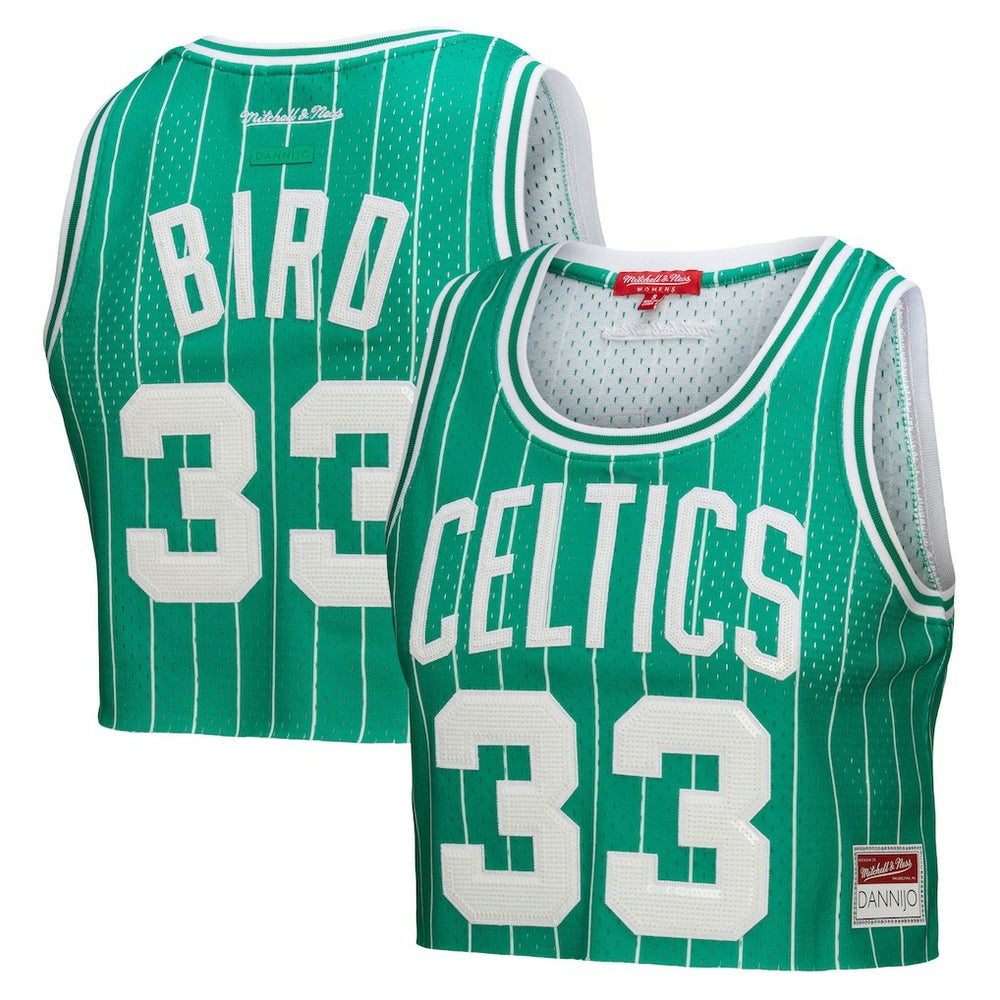 Larry Bird Boston Celtics x DANNIJO Women's Fashion Cropped Basketball Jersey Discount