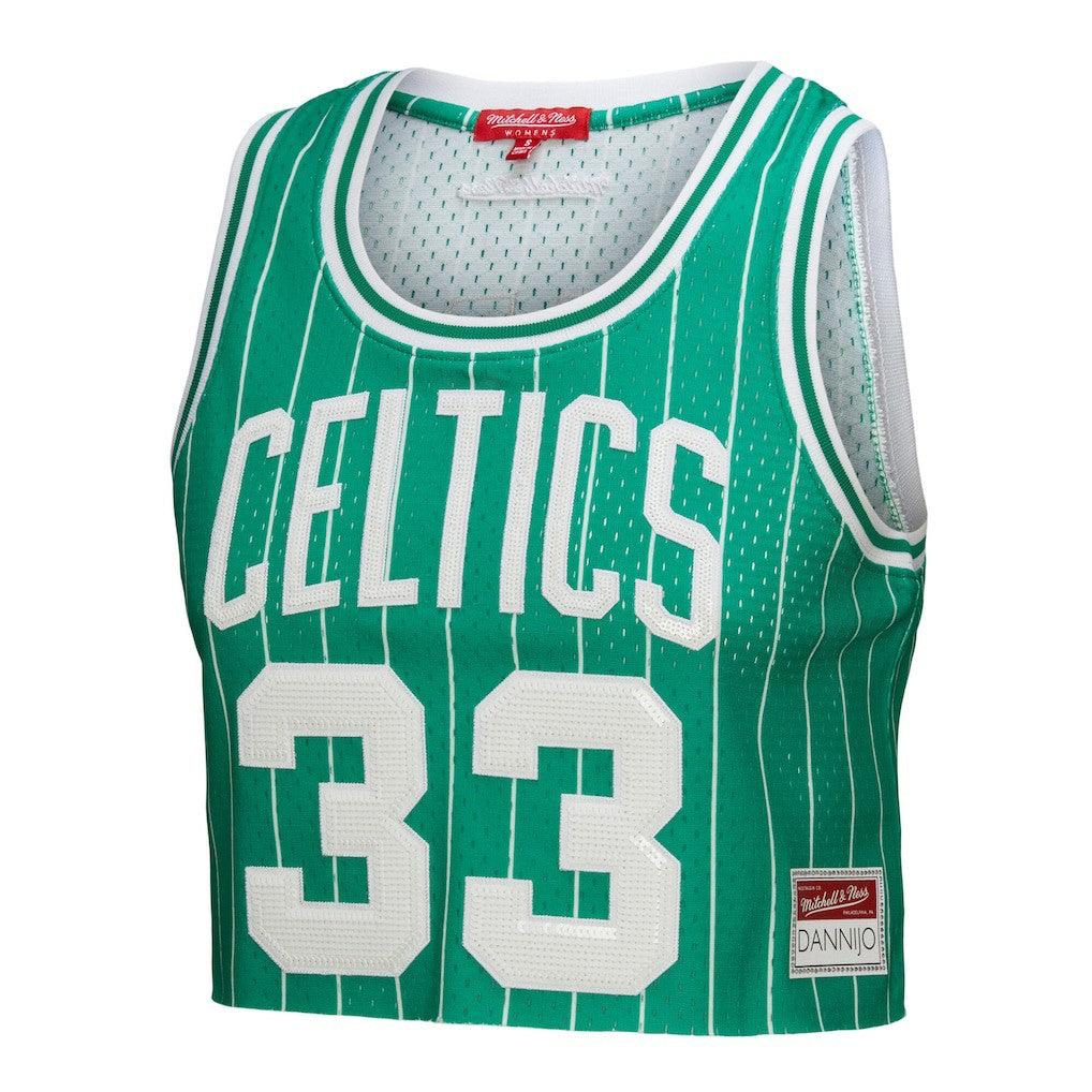 Larry Bird Boston Celtics x DANNIJO Women's Fashion Cropped Basketball Jersey Discount