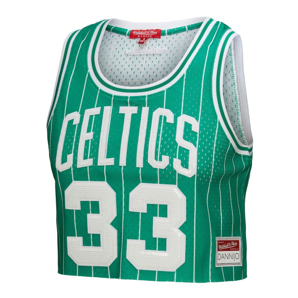 Larry Bird Boston Celtics x DANNIJO Women's Fashion Cropped Basketball Jersey Discount