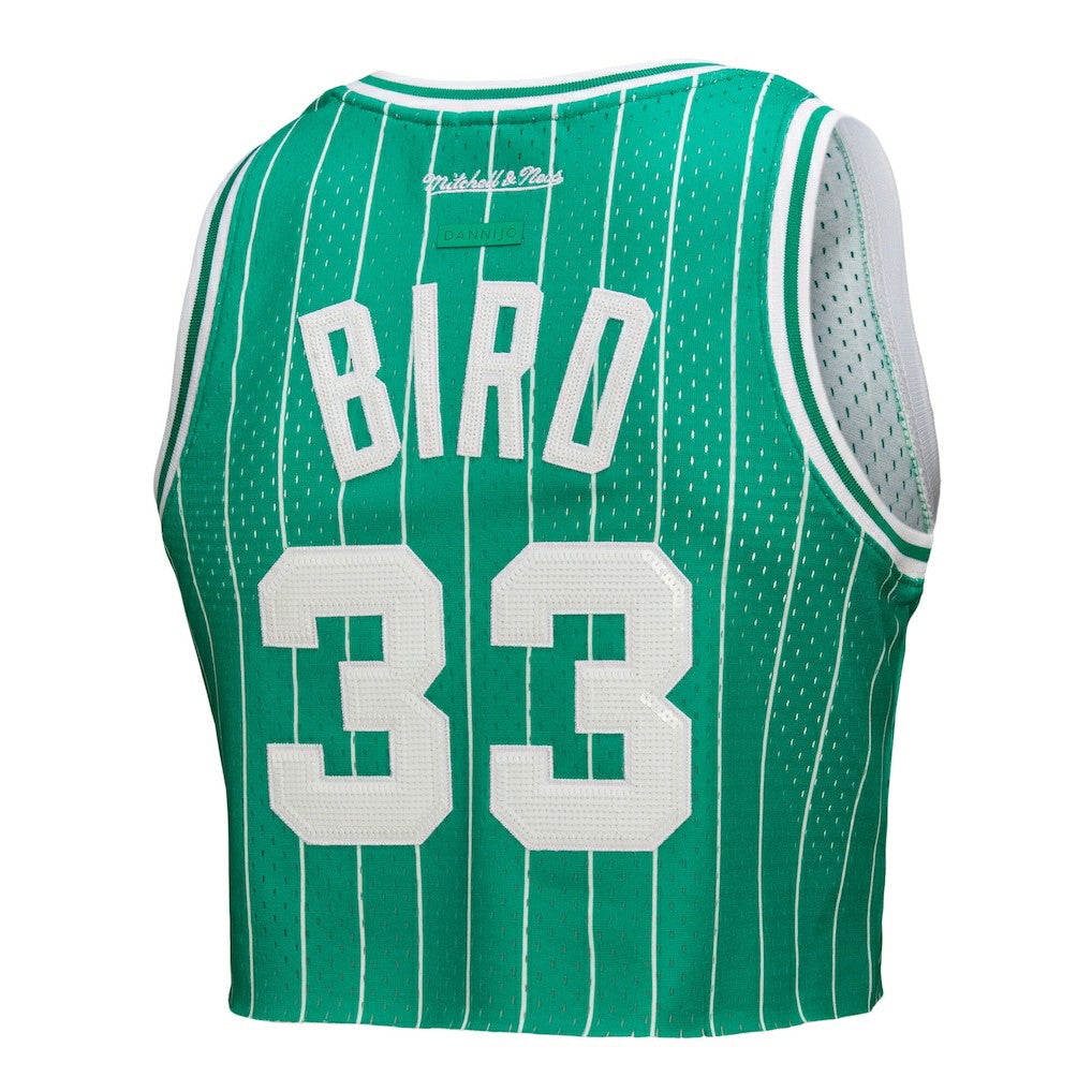 Larry Bird Boston Celtics x DANNIJO Women's Fashion Cropped Basketball Jersey Discount