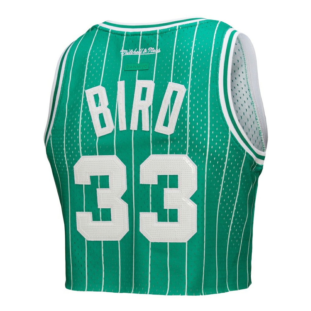 Larry Bird Boston Celtics x DANNIJO Women's Fashion Cropped Basketball Jersey Discount
