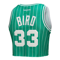 Larry Bird Boston Celtics x DANNIJO Women's Fashion Cropped Basketball Jersey Discount