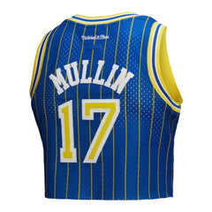Chris Mullin Golden State Warriors x DANNIJO Women's Fashion Cropped Basketball Jersey sale On Sale