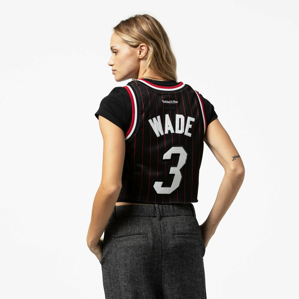 Dwyane Wade Miami Heat x DANNIJO Women's Fashion Cropped Basketball Jersey New