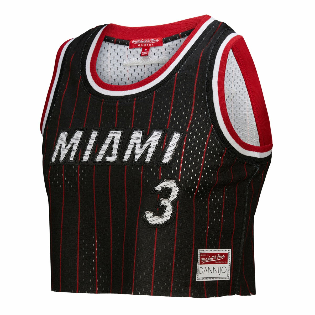 Dwyane Wade Miami Heat x DANNIJO Women's Fashion Cropped Basketball Jersey New