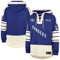 New York Rangers '47 Blue Line Heritage Lacer Pullover Hoodie Sale