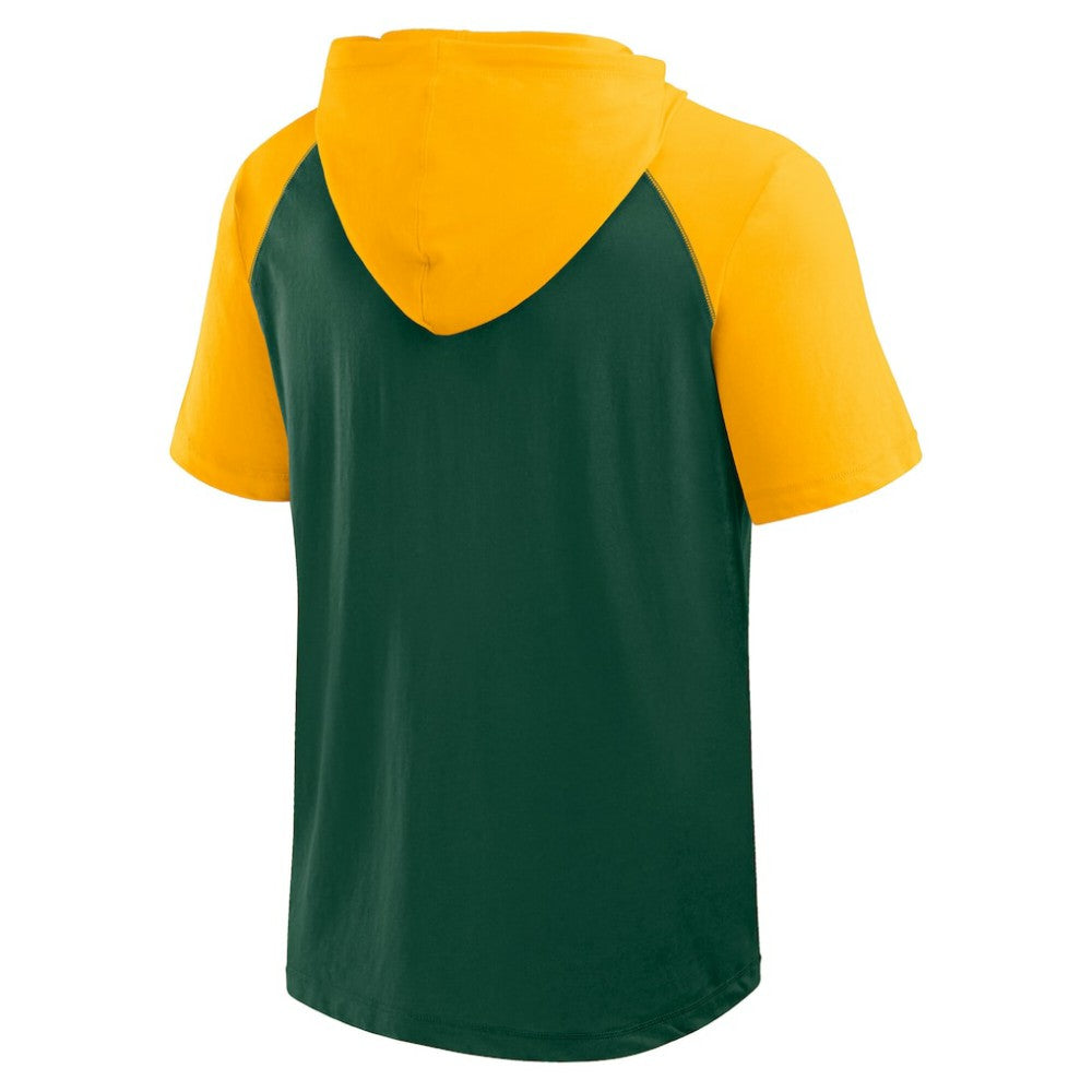 Athletics Logo Athletic Prime Raglan Short Sleeve Hoodie T-Shirt | MLB Discount