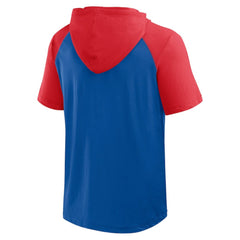 Chicago Cubs Logo Athletic Prime Raglan Short Sleeve Hoodie T-Shirt | MLB Near me