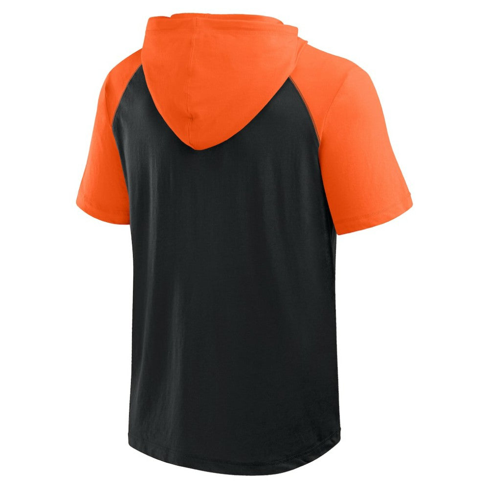 Baltimore Orioles Logo Athletic Prime Raglan Short Sleeve Hoodie T-Shirt | MLB Outlet