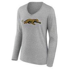 Jacksonville Jaguars  Women's Classic Logo Long Sleeve V-Neck T-Shirt