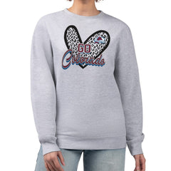 Colorado Avalanche G-III 4Her by Carl Banks Women's Animal Print Heart Fleece Pullover Sweatshirt Sale