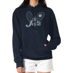 Winnipeg Jets G-III 4Her by Carl Banks Women's Animal Print Heart Fleece Pullover Hoodie For Sale