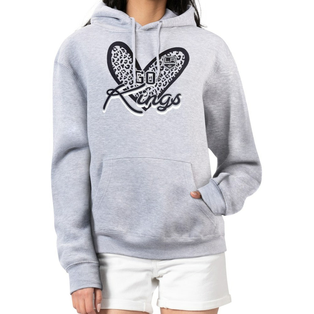 Los Angeles Kings G-III 4Her by Carl Banks Women's Animal Print Heart Fleece Pullover Hoodie Discount