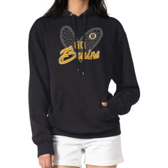 Boston Bruins G-III 4Her by Carl Banks Women's Animal Print Heart Fleece Pullover Hoodie Sale