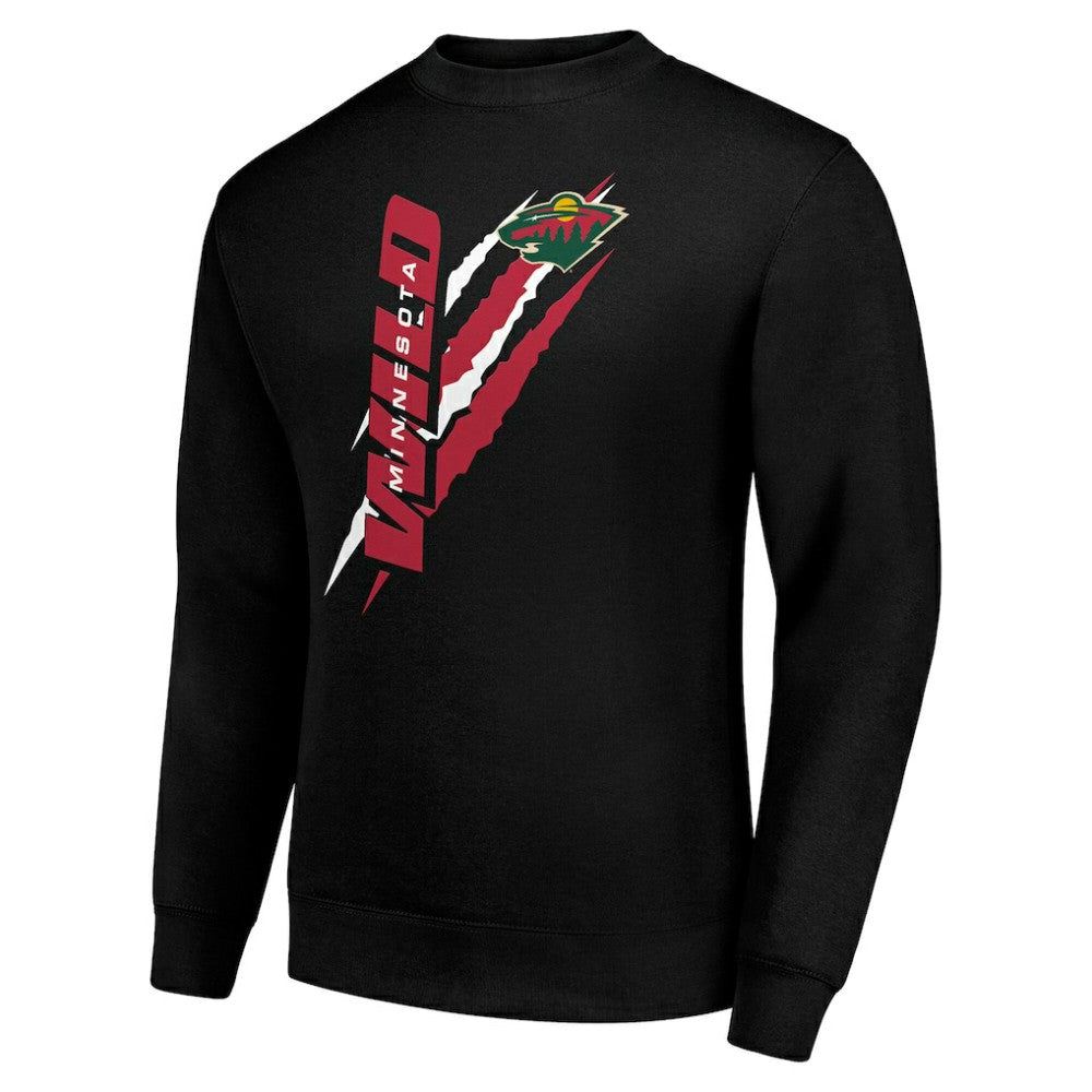 Minnesota Wild Starter Color Scratch Pullover Sweatshirt Discount