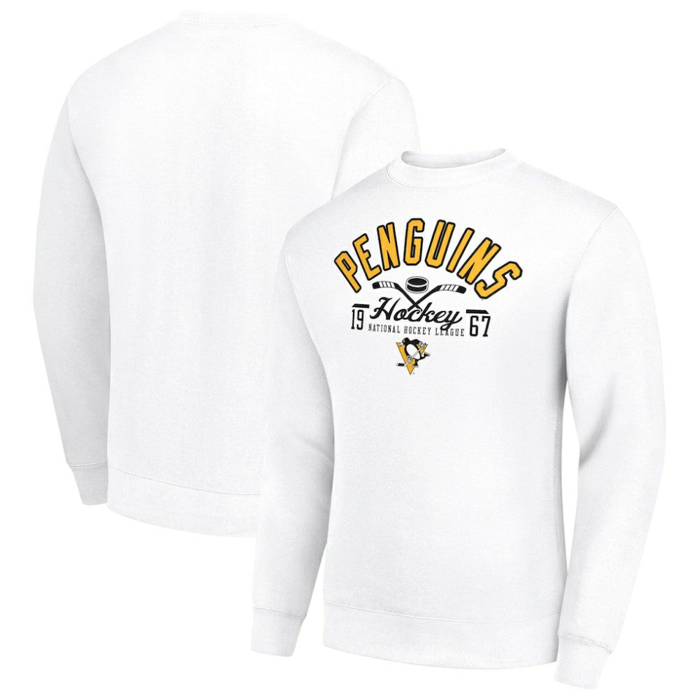 Pittsburgh Penguins Starter Stick And Puck Logo Fleece Pullover Sweatshirt Online